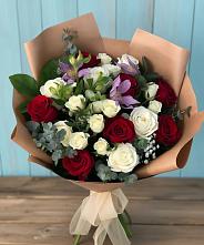 Букет цветов из:  Розы и Альстромерии #REPLACE_PRED# Болычево