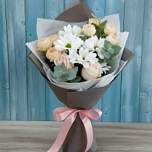 Букет цветов из:  Хризантемы и Розы в Болычево