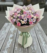 Букет цветов из:  Розы и Хризантемы в Болычево
