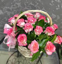 Цветочная композиция из Розы в корзине #REPLACE_PRED# Болычево