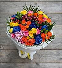 Букет цветов из:  Розы и Хризантемы в Болычево
