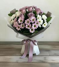 Букет цветов из:  Хризантемы и Розы в Болычево