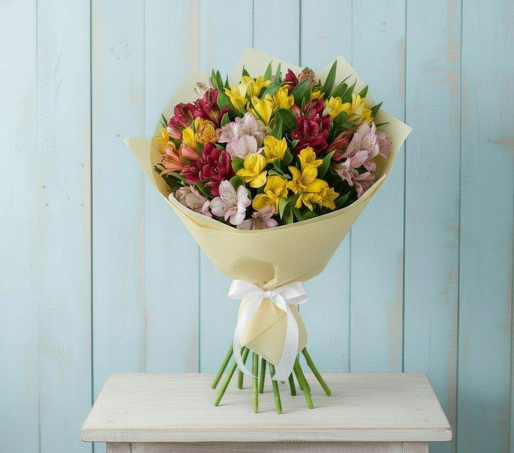Букет цветов из: Альстромерии в Болычево
