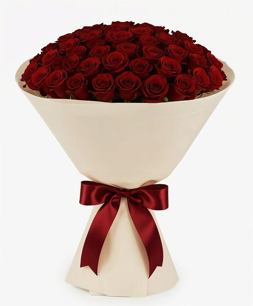 Букет 101 Бордовая роза Блэк Бакарра в Болычево