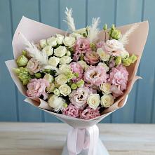 Букет цветов из:  Альстромерии и Розы в Болычево